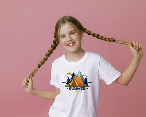 Camisetas infantiles personalizadas paar campamentos